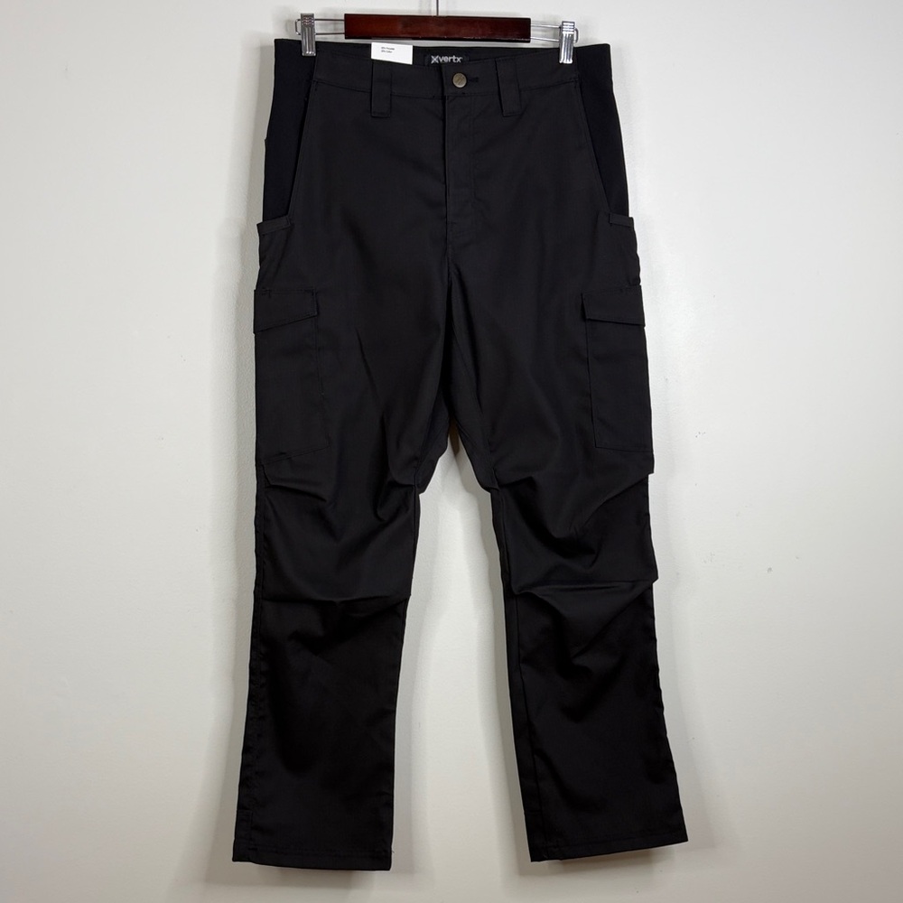 New Vertx Phantom Flex Pants Mens 32 x 30 Black Rip Stop Light Stretch Workwear